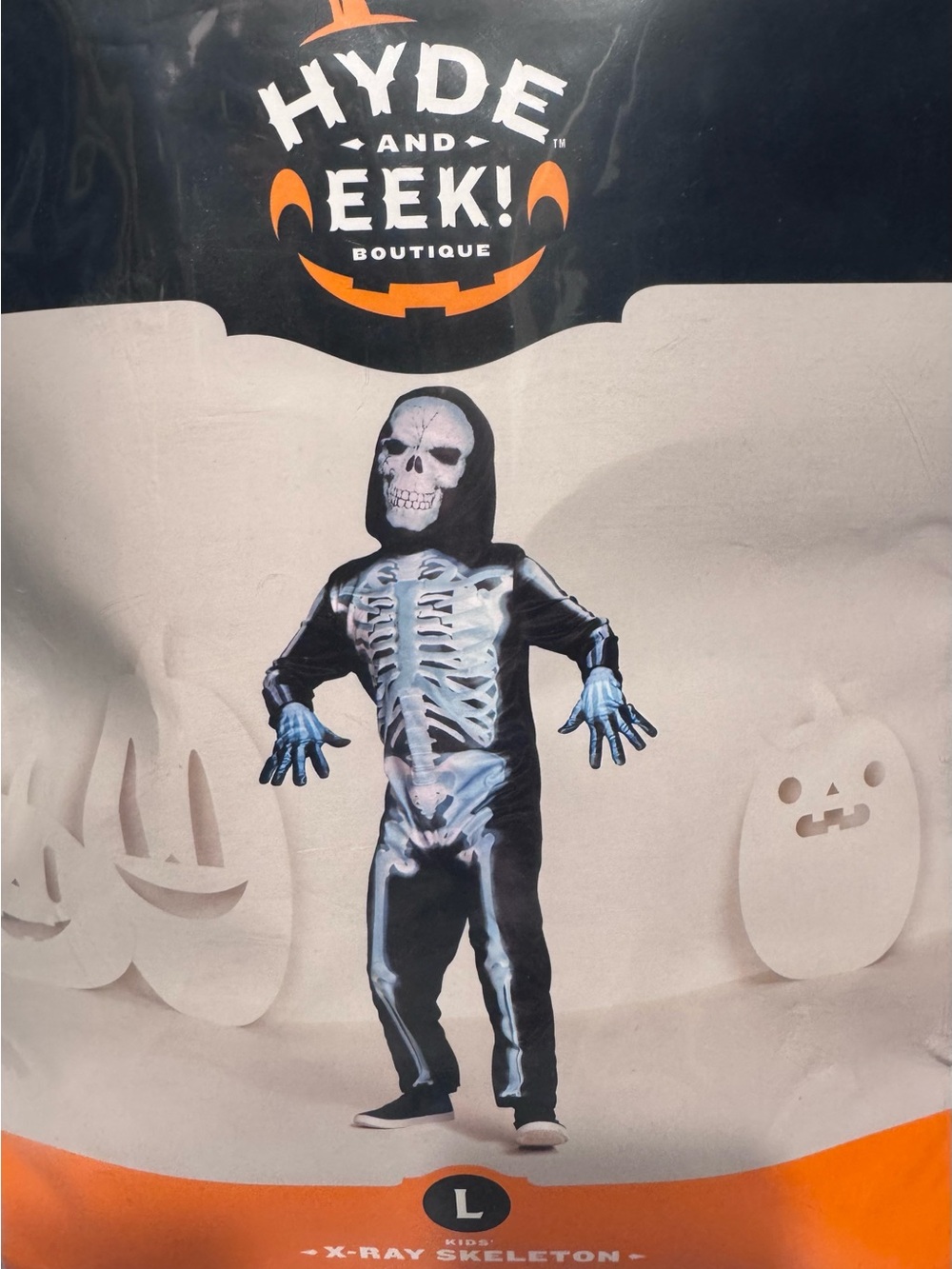 Kids' Black & White X-Ray Skeleton Costume